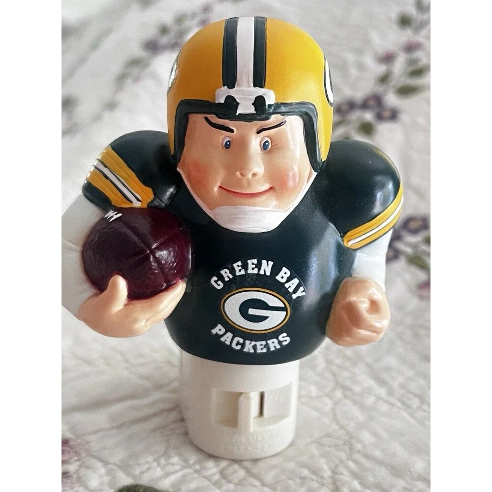 Y2K Vintage 2004 Green Bay Packers Plug-In Night Light Football Player Tested
